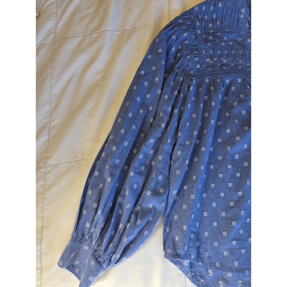 SUNDANCE Womens Size Small Top Blue Tunic Shirt - Picture 2 of 9